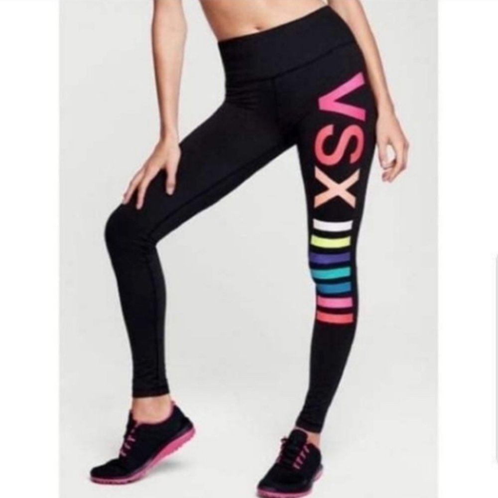 VSX Victoria Secret Neon Logo Knockout Legging - L